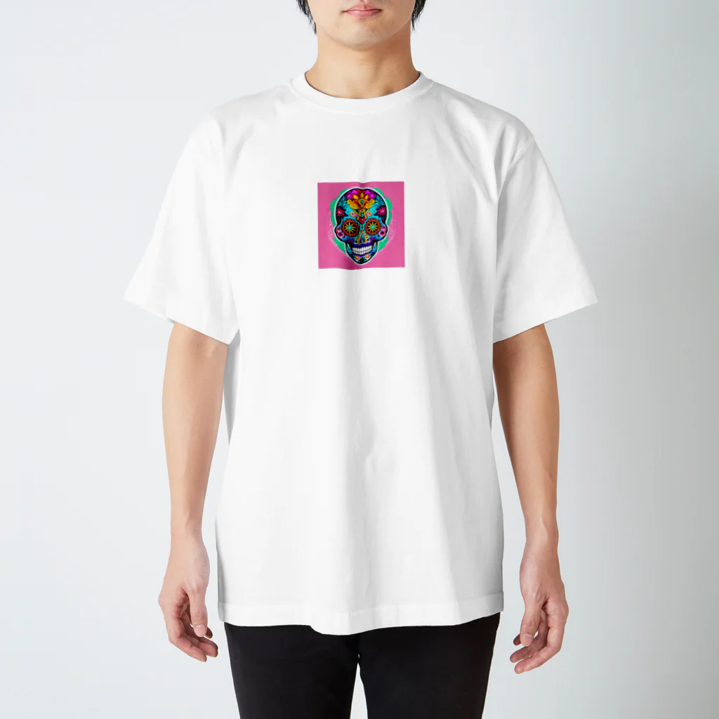 tafgxajのカラフルなドクロ Regular Fit T-Shirt