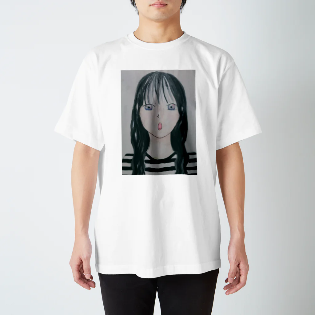 SAKIの黒髪の女の子 スタンダードTシャツ