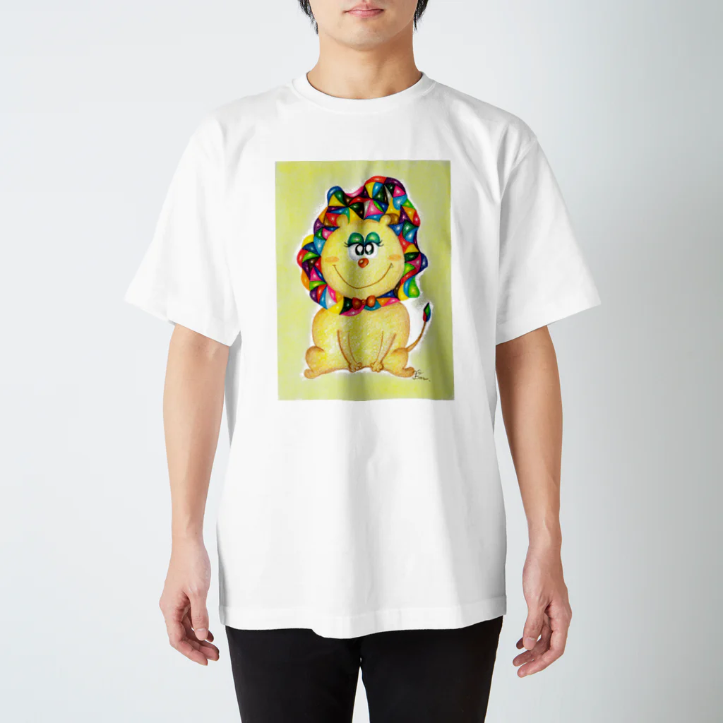 バルサミコヤスのらいおんさん・赤リボン スタンダードTシャツ