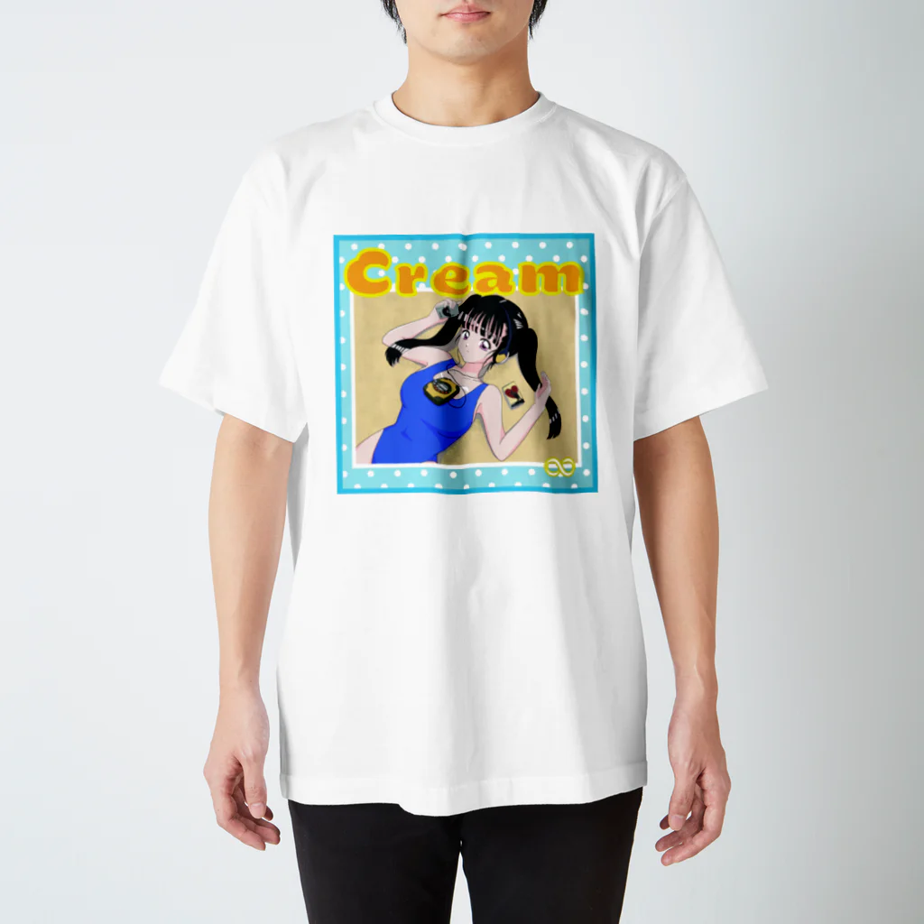 Japanolofi_RecordsのJapanolofi Records 42th Cream Goods スタンダードTシャツ