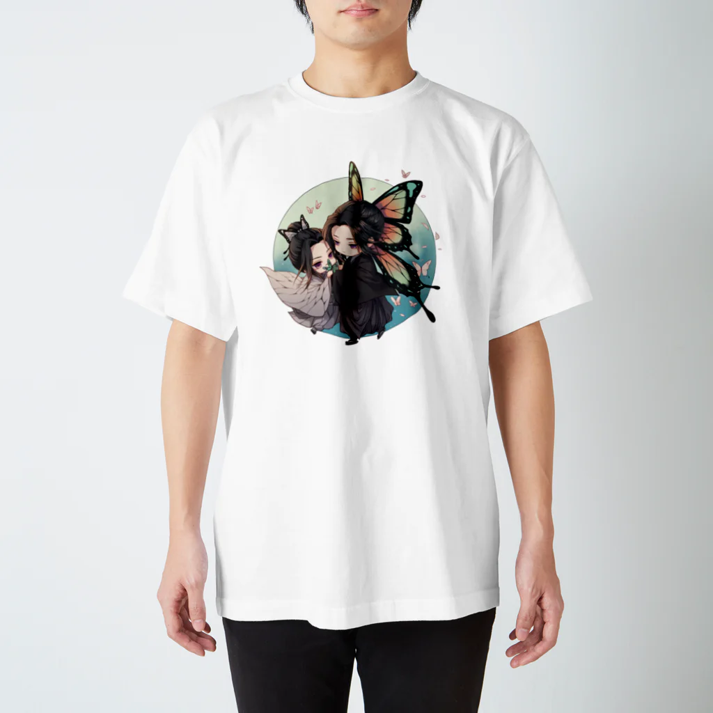 Mirecat AI Cats & Chibi Chara Shopの中華武侠ファンタジー。蝶の夢 スタンダードTシャツ