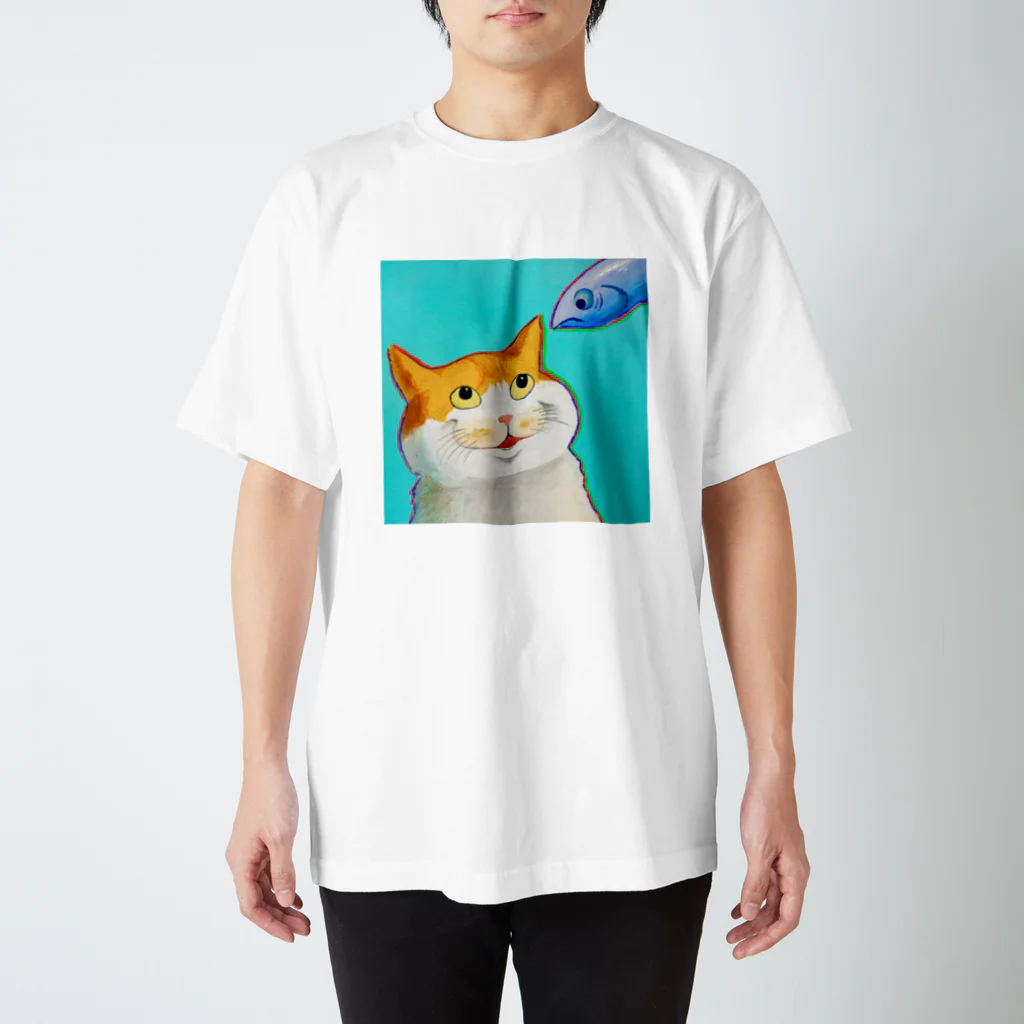 伊坂明の猫のむぎちゃん スタンダードTシャツ