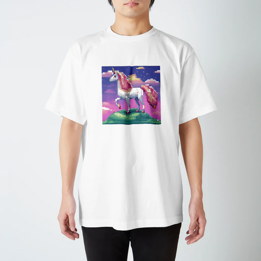 オカメインコのタロのドット絵ユニコーン スタンダードTシャツ