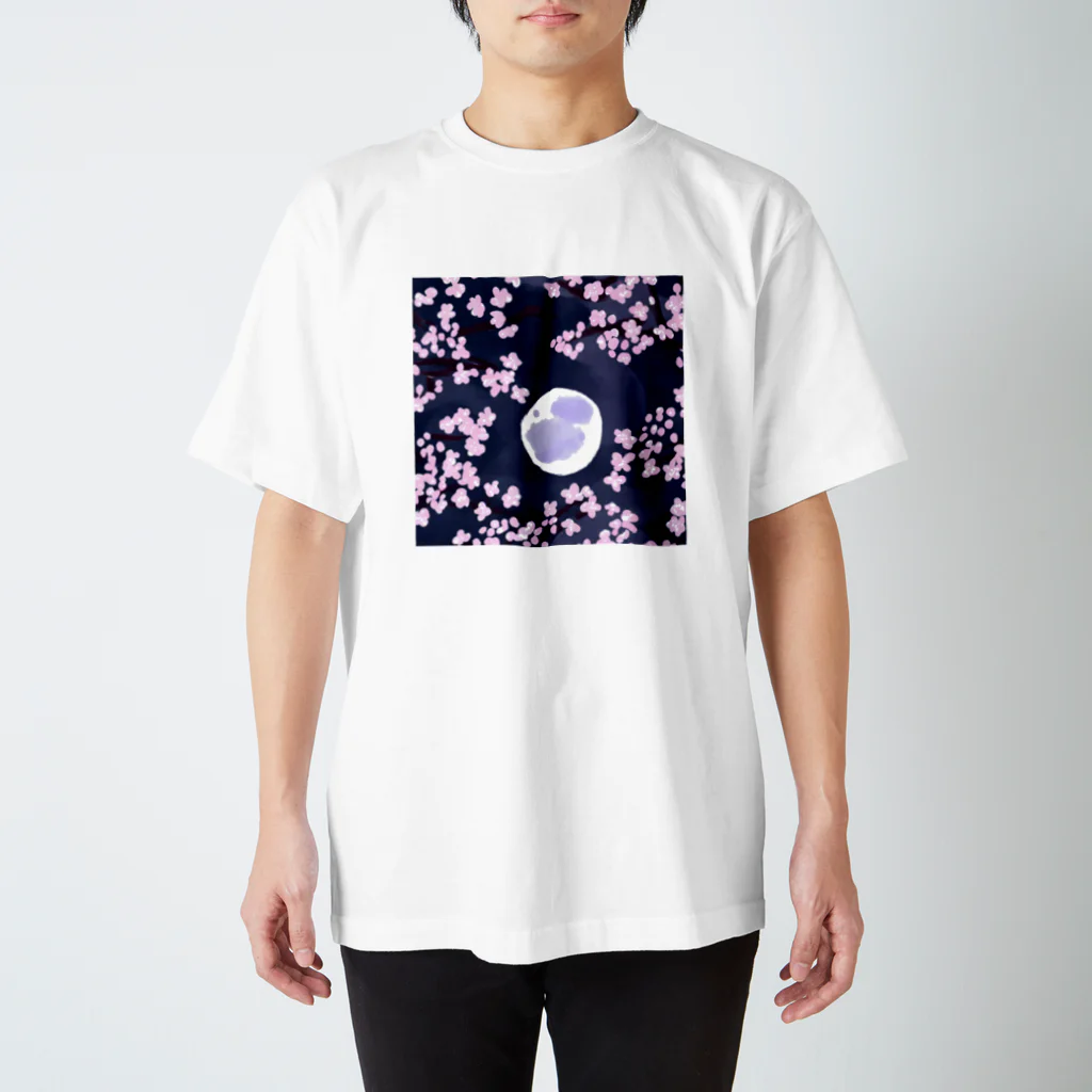 raran06の夜桜 Regular Fit T-Shirt