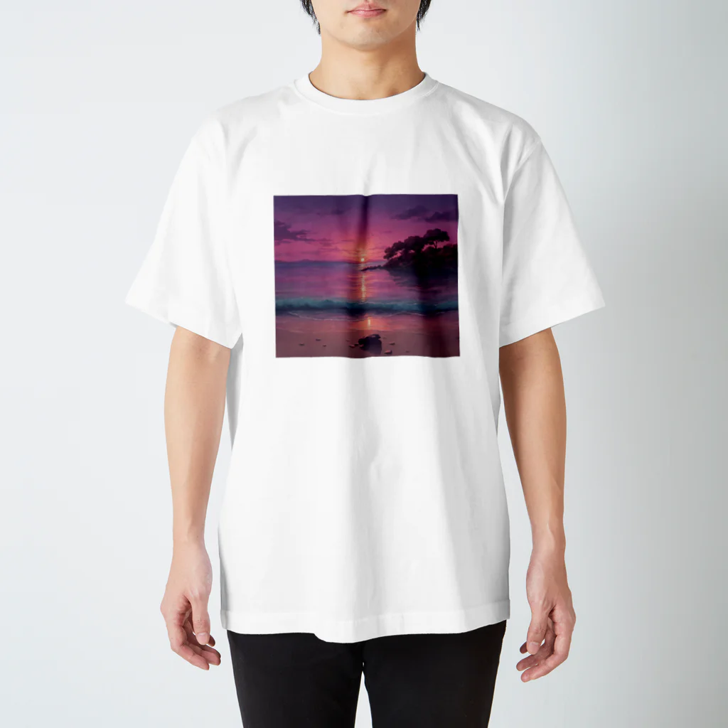 DapperMixの絵画の風景、海辺にグッズ スタンダードTシャツ