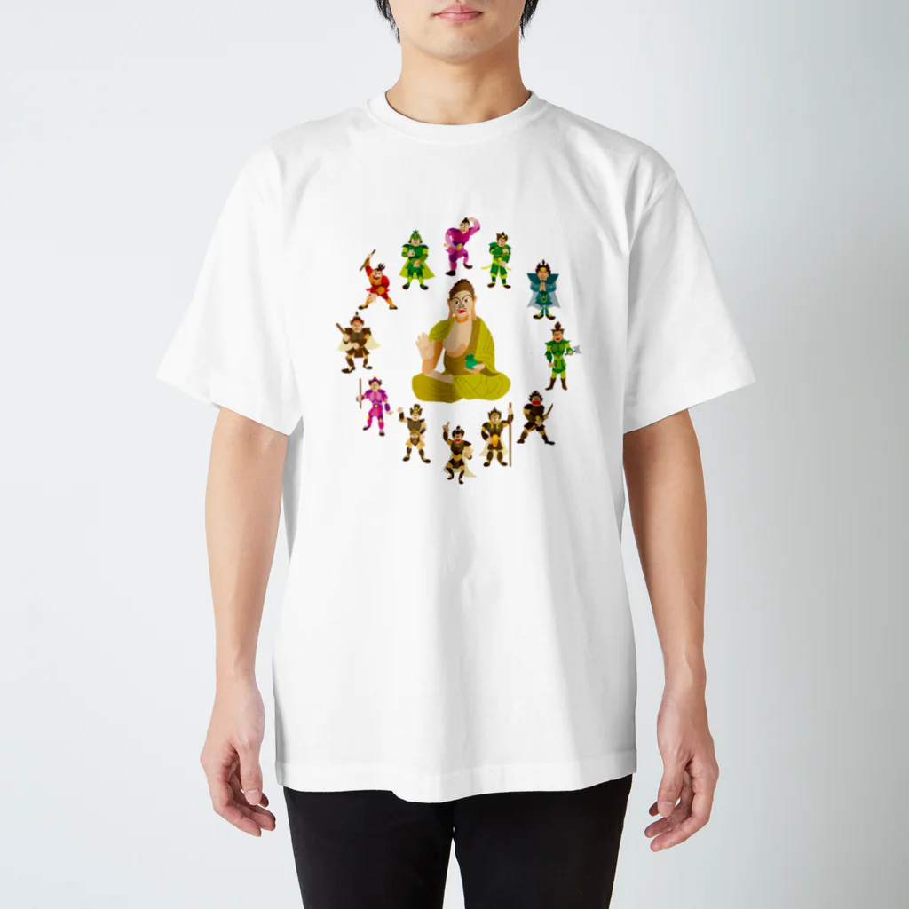 id-linkの薬師如来、十二神将 スタンダードTシャツ