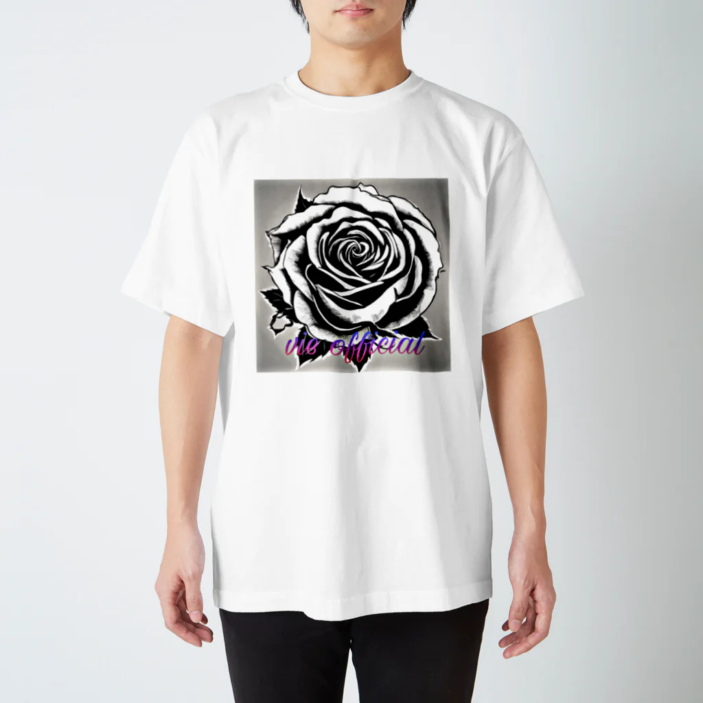 vieのBLACK_rose Regular Fit T-Shirt