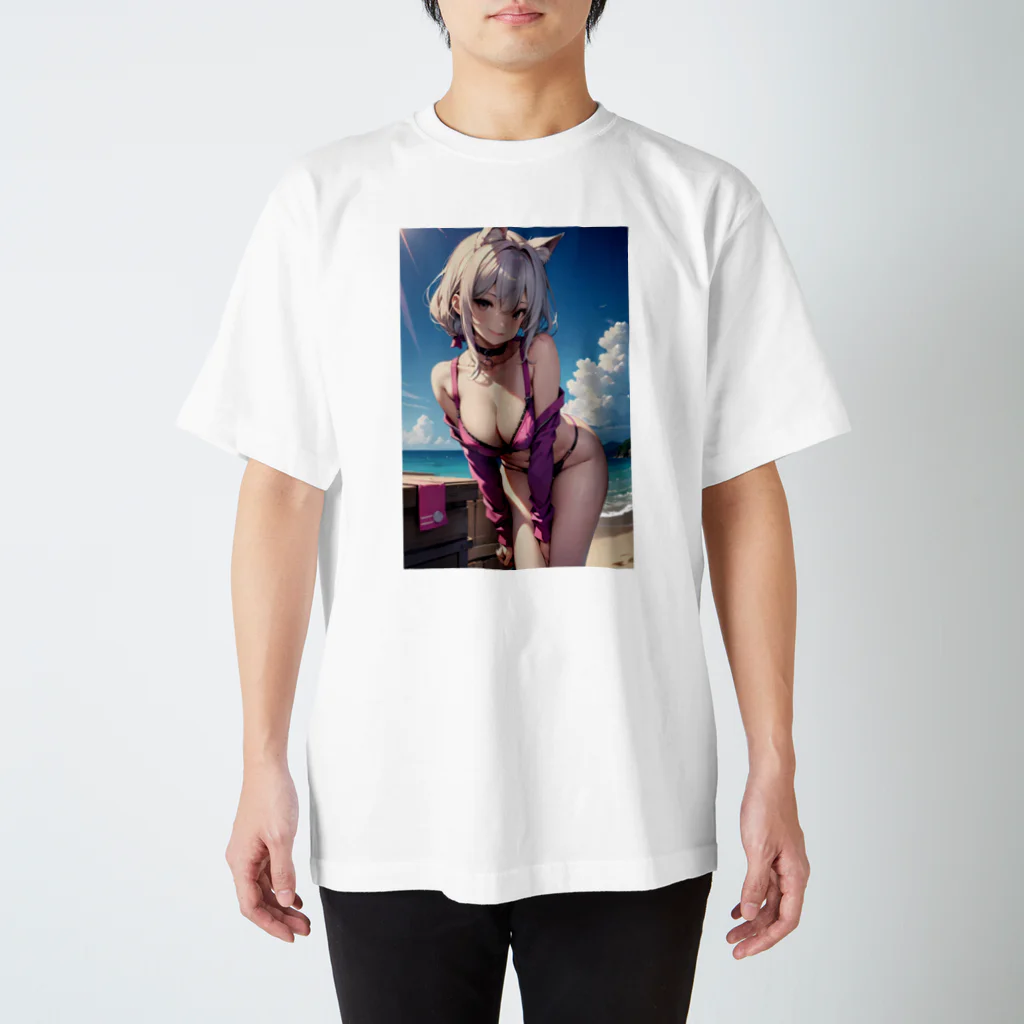 RGセクシーガールの猫耳ガール スタンダードTシャツ