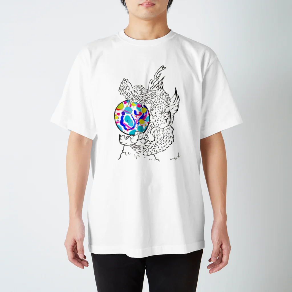 コンティーゴ・デザインのsave the earth _ sleepy dragon Regular Fit T-Shirt