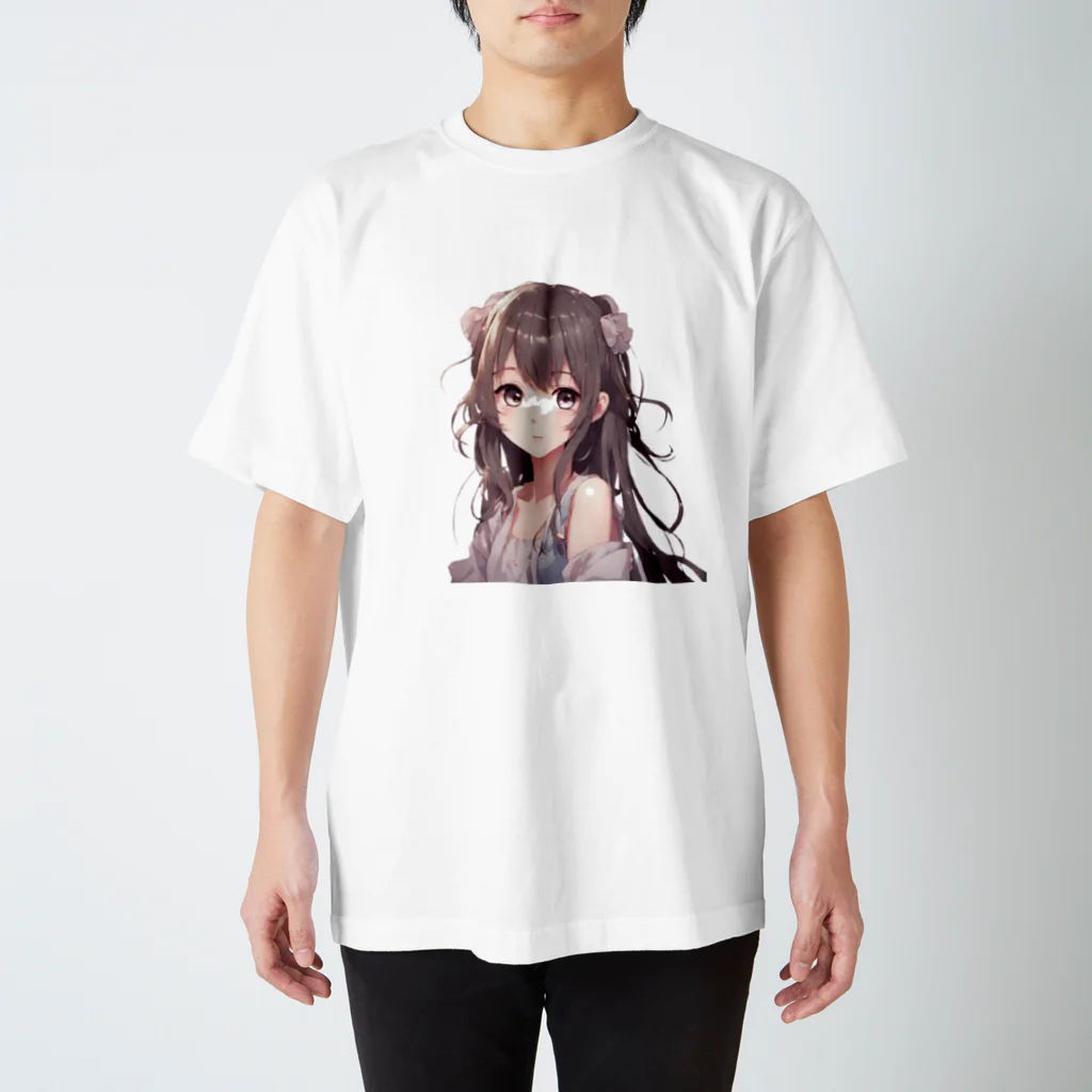 すまいるのかわいい女の子イラストグッズ スタンダードTシャツ