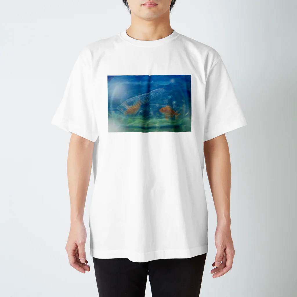 箏譜職人 織姫の箏と金魚 スタンダードTシャツ