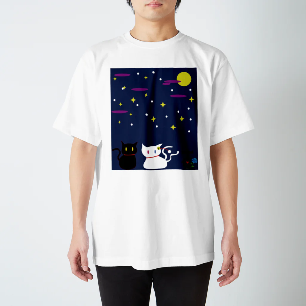 Amasyuiroのmagboxシリーズ　猫月夜 Regular Fit T-Shirt