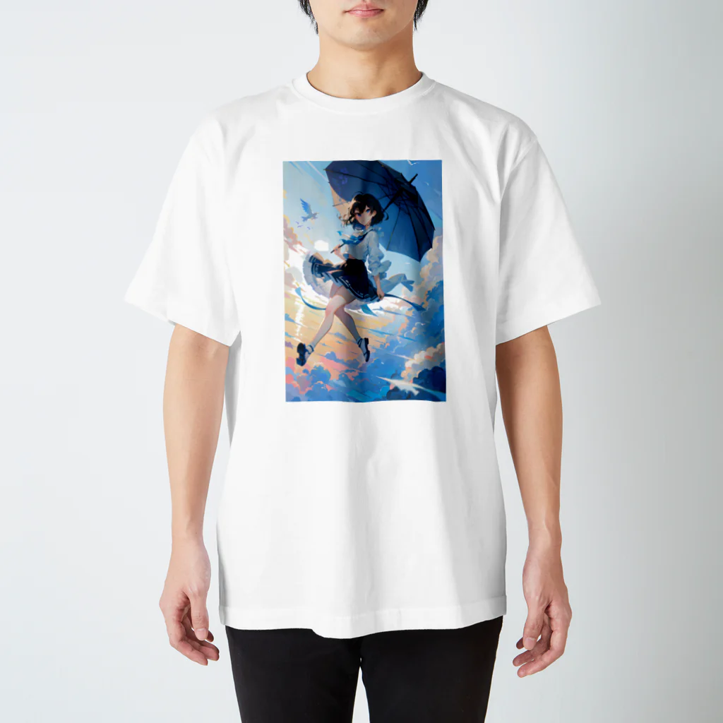 卯月なのかのSky Journey　〜世界最古で最大の恒久的なキャンパスの旅〜　No.5「空の旅人」 スタンダードTシャツ