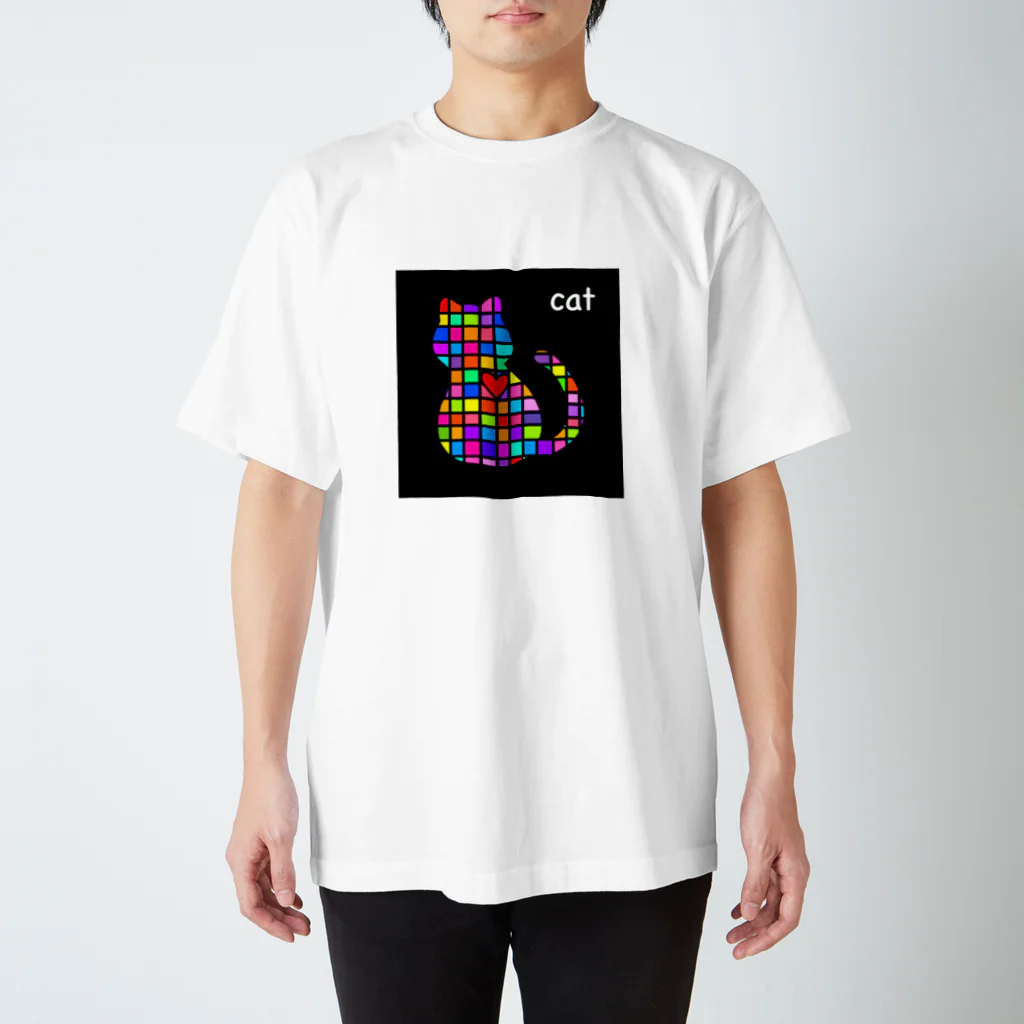 omusubiartのカラフルパズルねこ Regular Fit T-Shirt