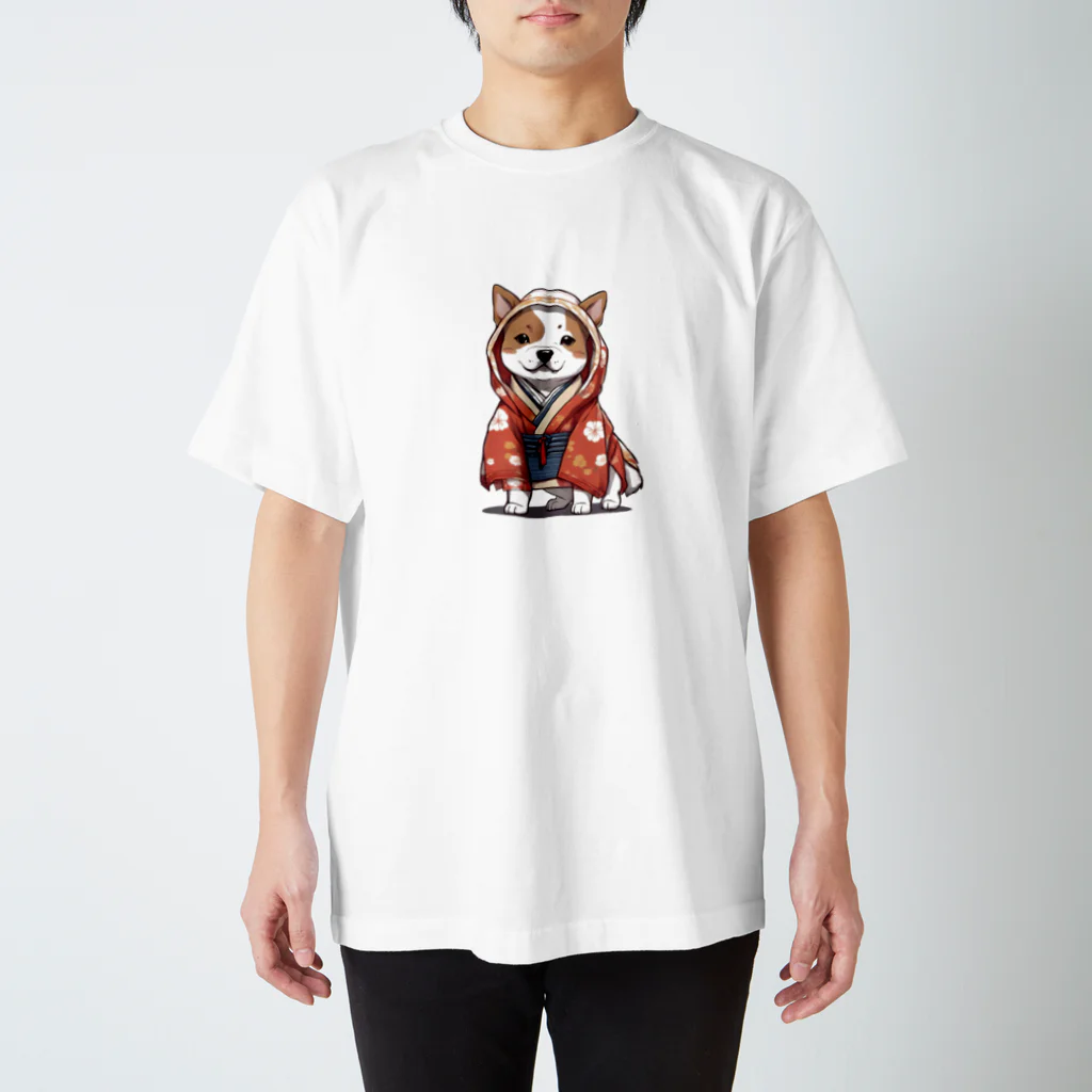 fujisan10の和装わんちゃん Regular Fit T-Shirt