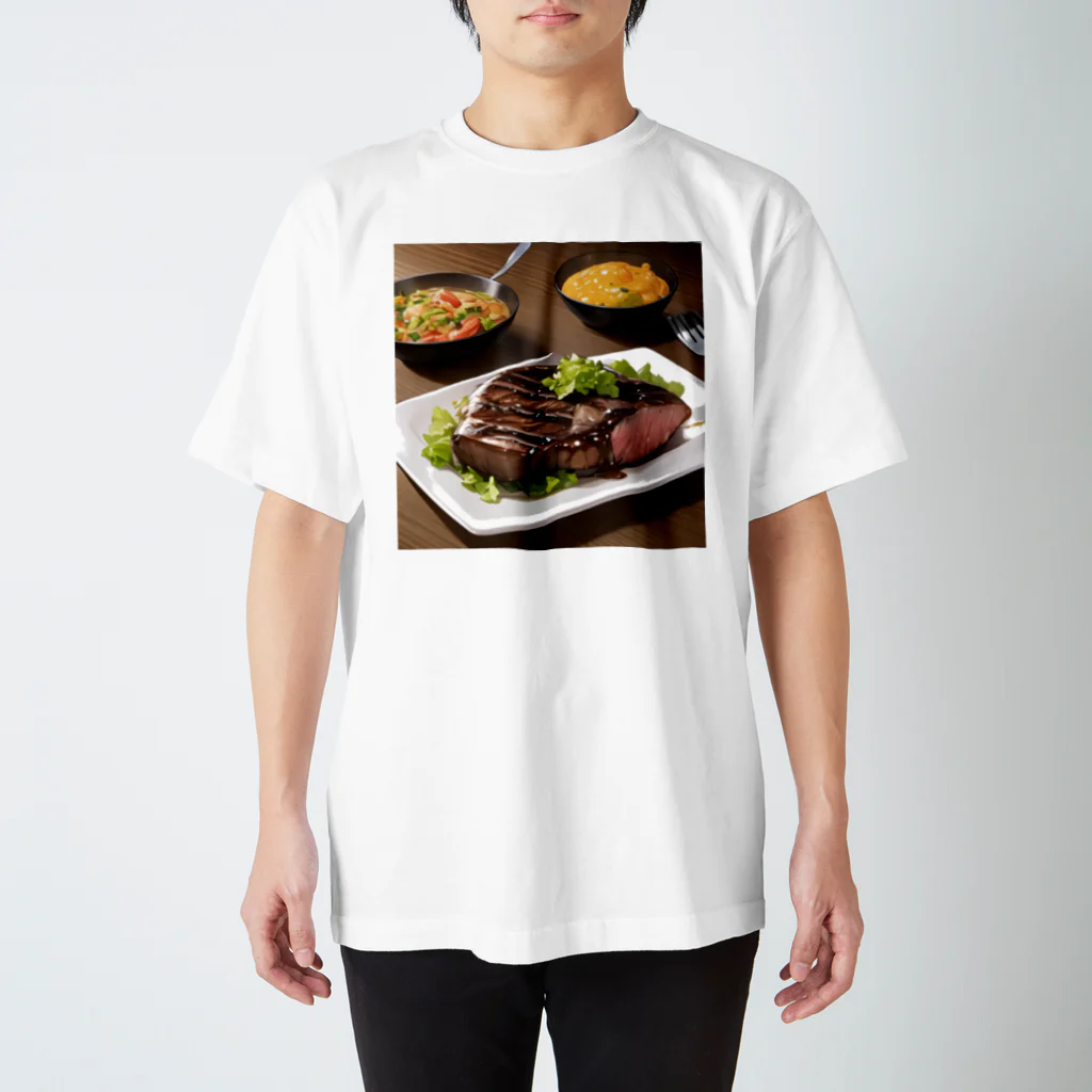 hirokiaaaaaのステーキ定食 スタンダードTシャツ