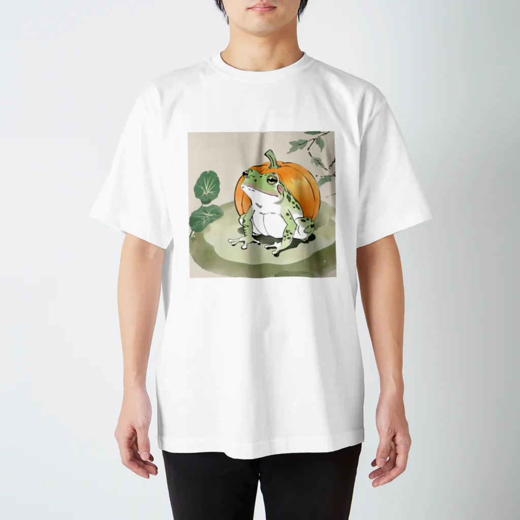 aoking_の和カエルかぼちゃ2 スタンダードTシャツ