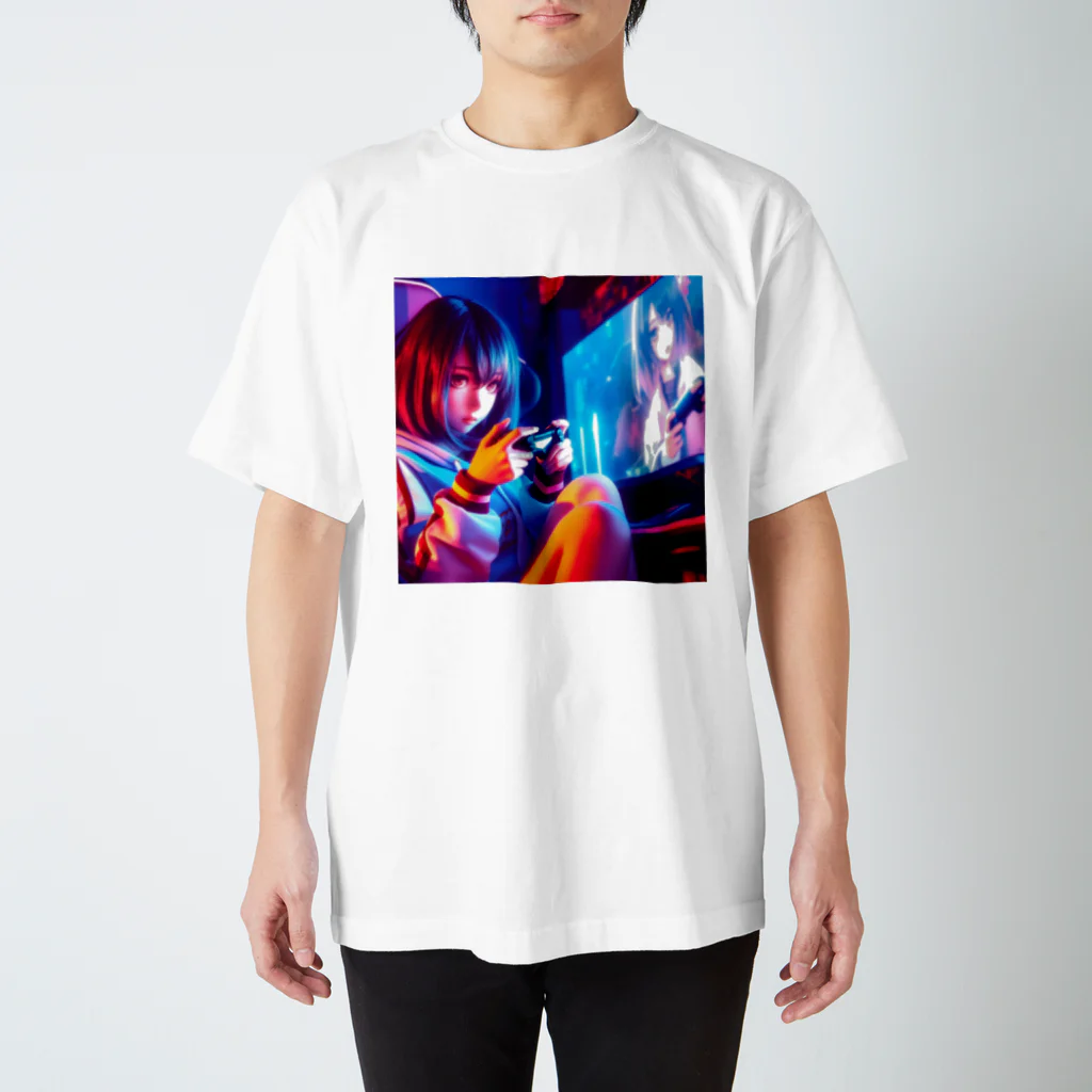 AI Creative Hub（AIクリエイティブハブ）のゲーミング 少女 Regular Fit T-Shirt