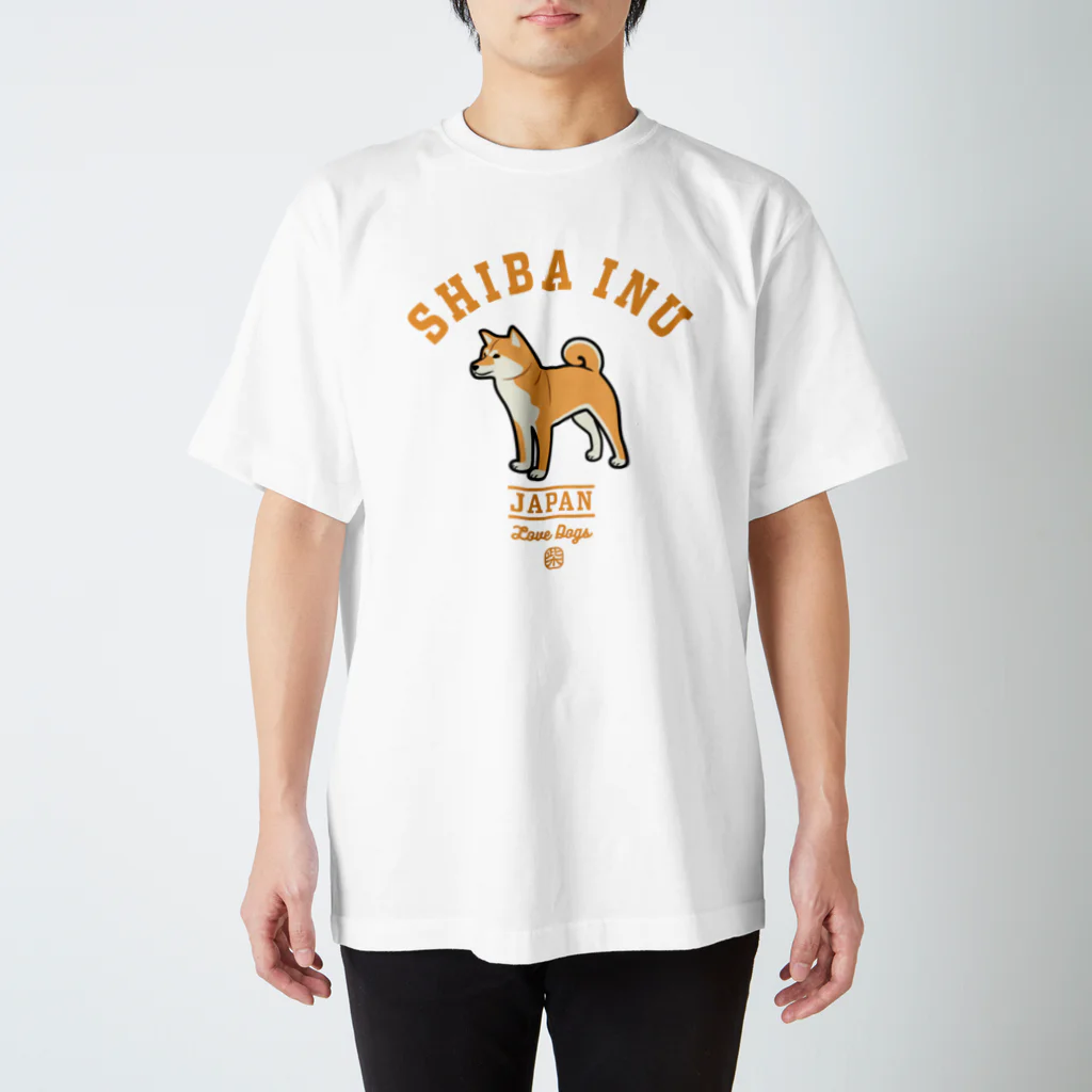 LONESOME TYPE ススのLove❤️Dogs（柴犬・赤） スタンダードTシャツ