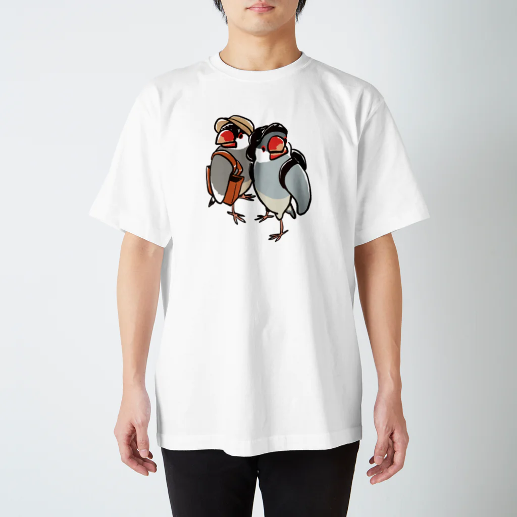 もしもしこちら文鳥の文鳥ちゃん知らない街を探検 Regular Fit T-Shirt