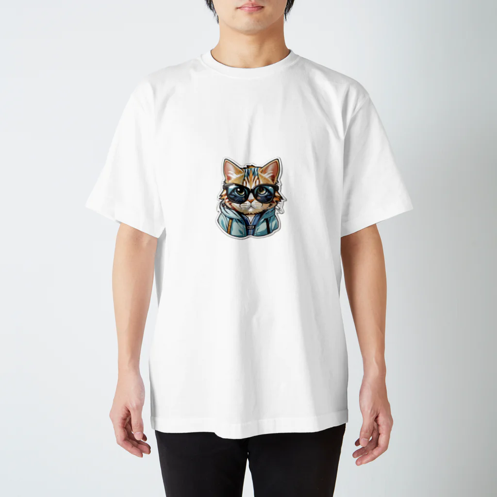 R-KAMIのサングラス猫2 Regular Fit T-Shirt