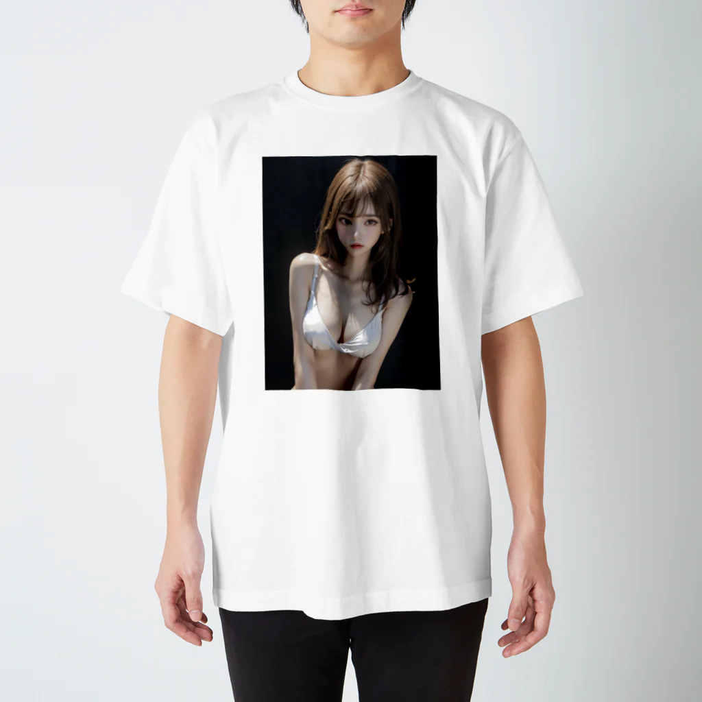 sounya sounyaの美女図鑑（白い服） Regular Fit T-Shirt