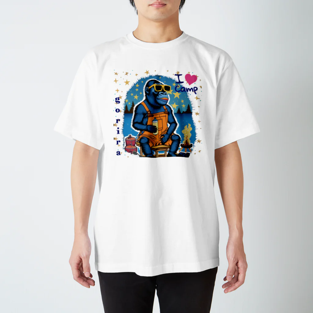 Curiosity＋のI❤️Camp ごりら スタンダードTシャツ