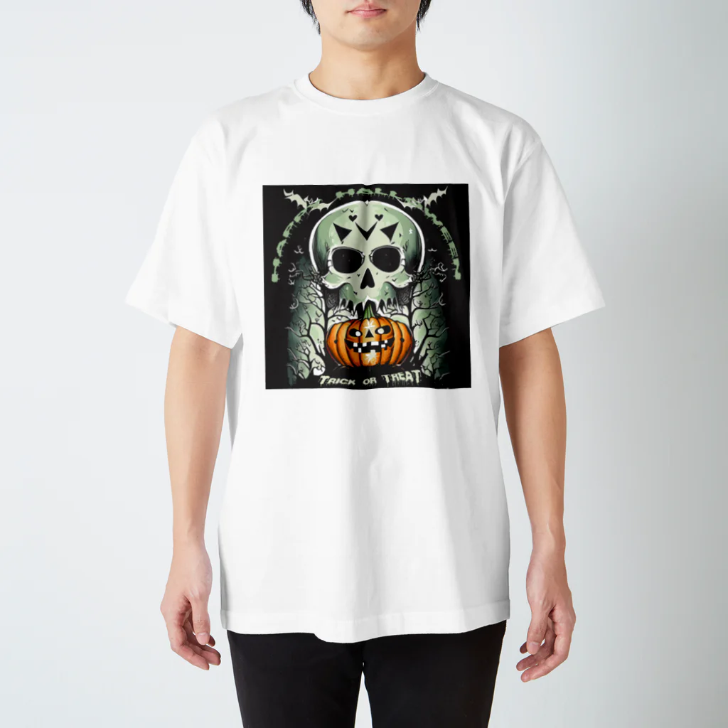 Ａ’ｚｗｏｒｋＳのハッピーハロウィン　ドクロとランタン スタンダードTシャツ