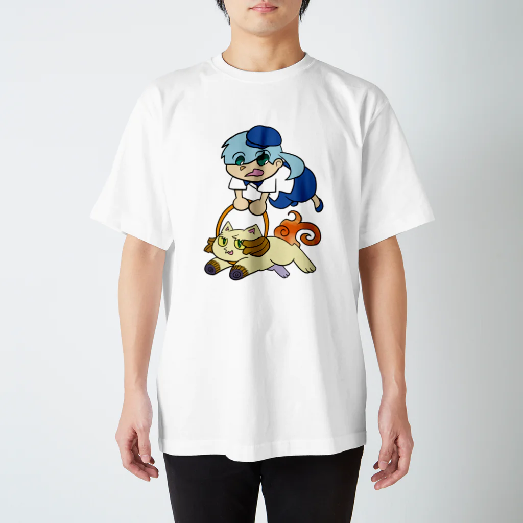 Animaru639のThe Land of Cats-002 スタンダードTシャツ