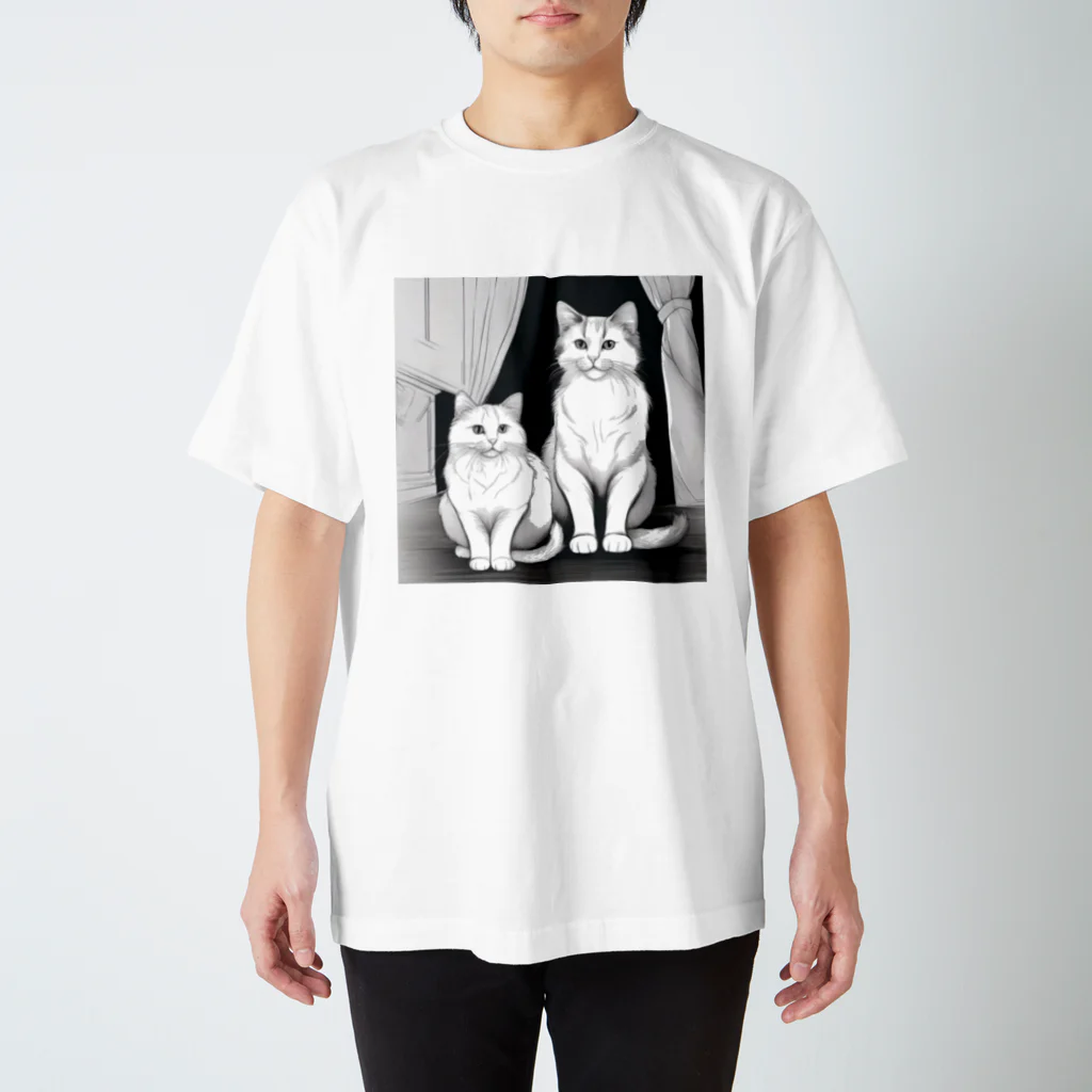 チェリモヤのねこちゃんおすわり Regular Fit T-Shirt