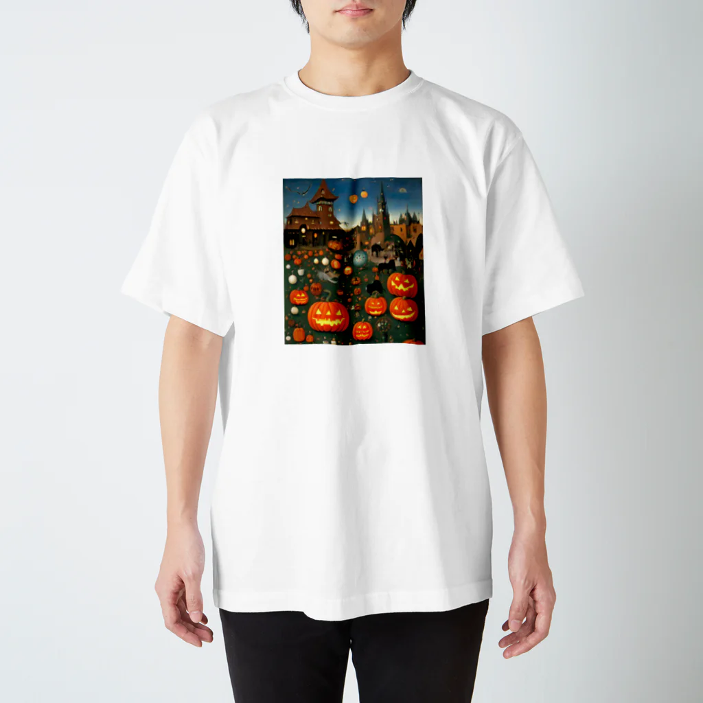 waffle2000のハロウィン風景 スタンダードTシャツ