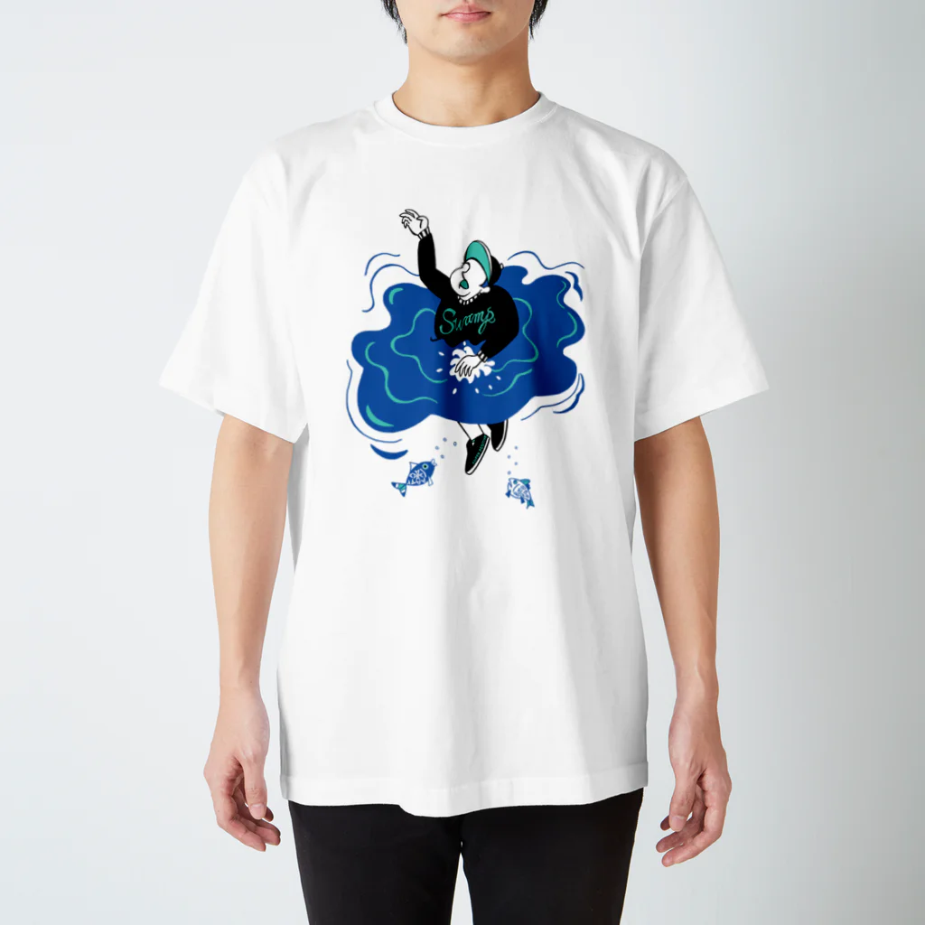 hilo tomula トムラ ヒロのSuper Positive Blue スタンダードTシャツ