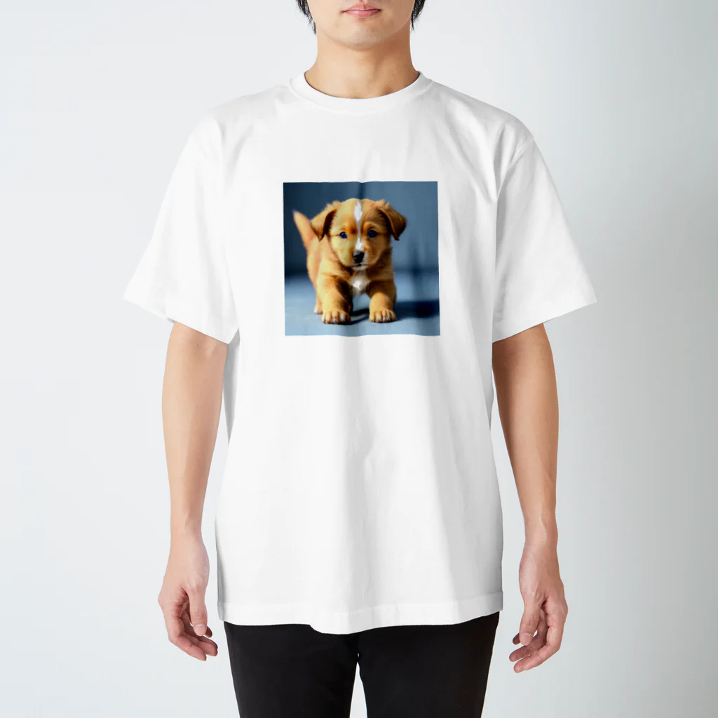 フリーダムの走ってくる子犬 Regular Fit T-Shirt