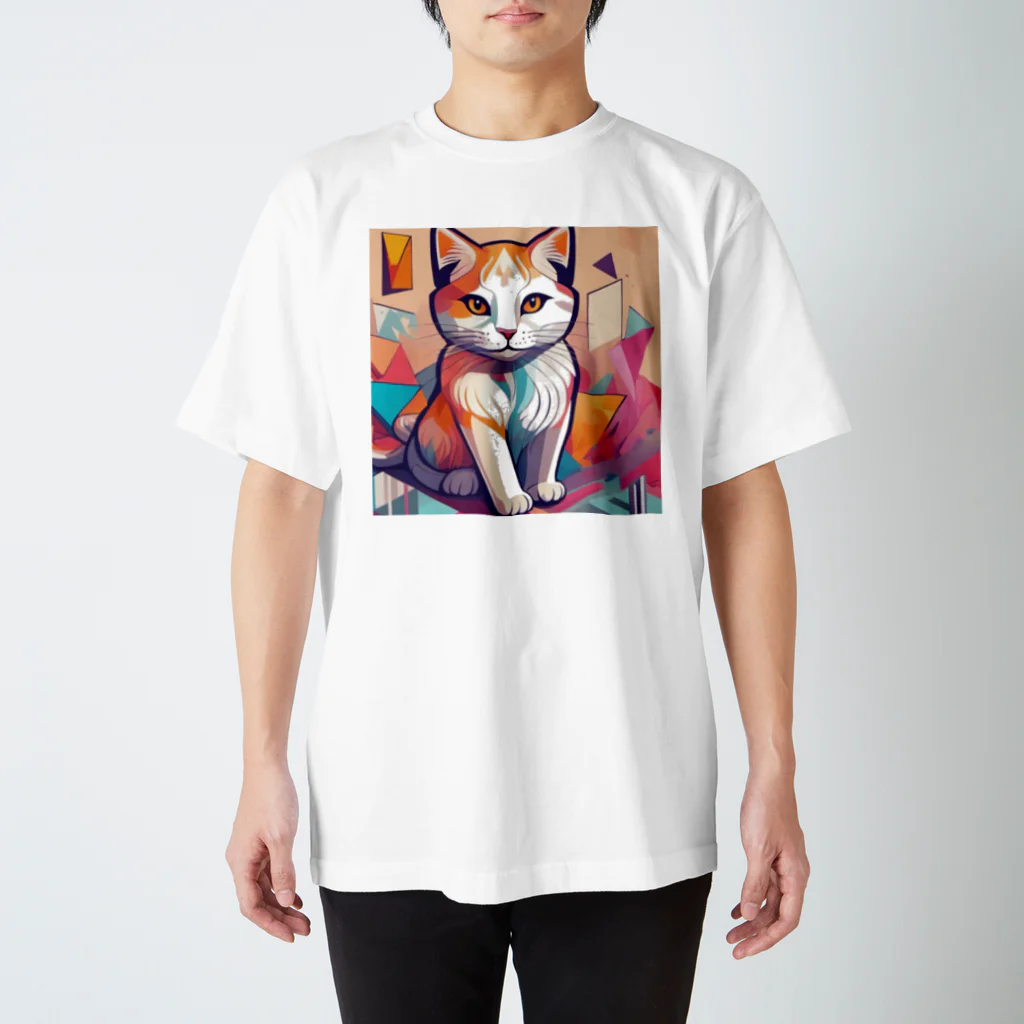 jiji2の額に模様のある猫 Regular Fit T-Shirt