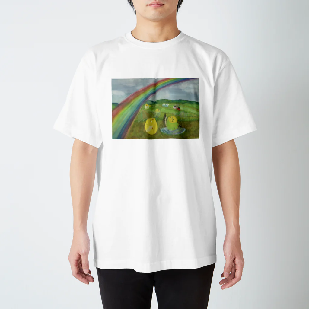 yuuwa sachi の雨上がりの虹インコたち Regular Fit T-Shirt