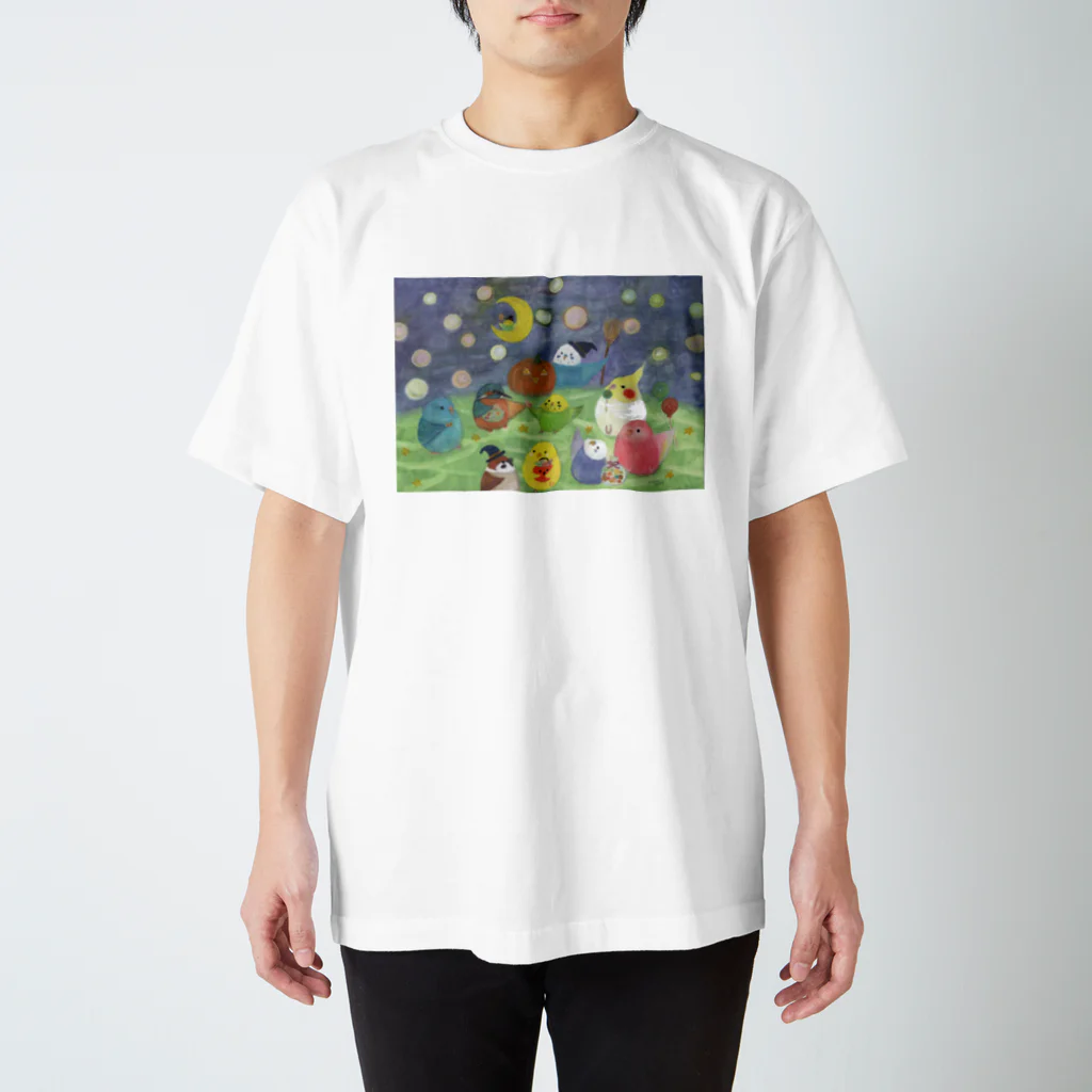 yuuwa sachi のハロウィンインコたち スタンダードTシャツ