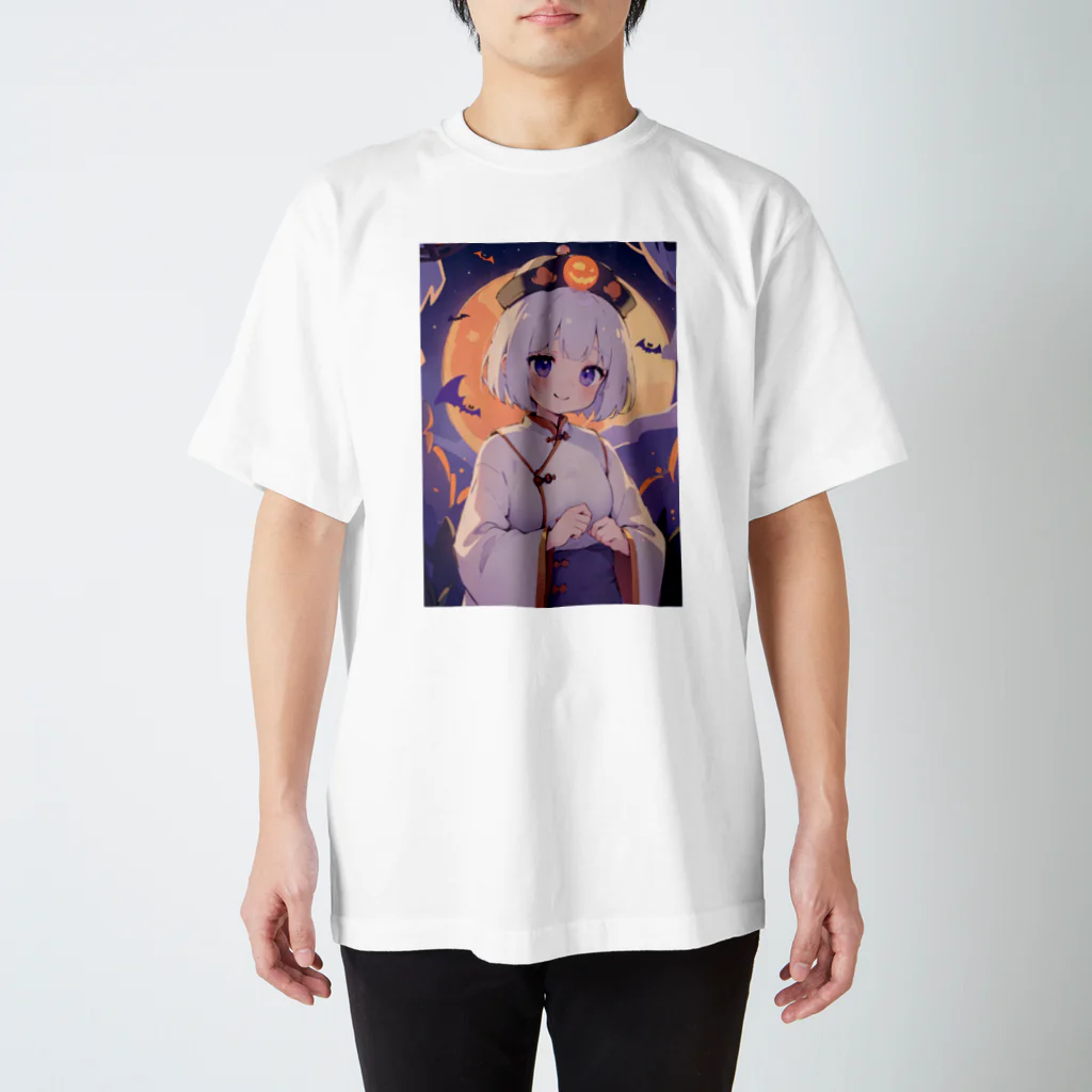 天乃鯱のハロウィンイラスト2023 キョンシー2 スタンダードTシャツ