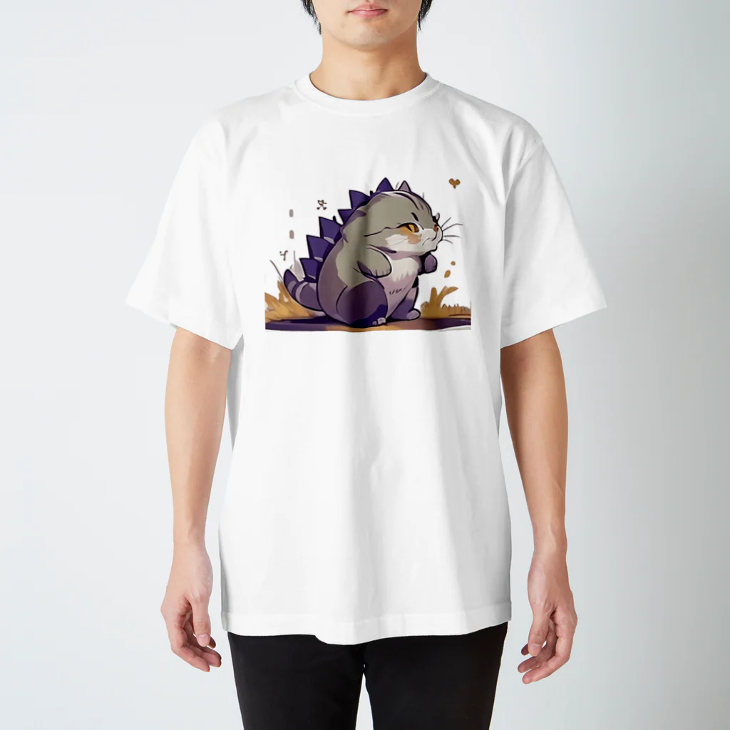 kohakuryuの大怪獣　にゃおん スタンダードTシャツ