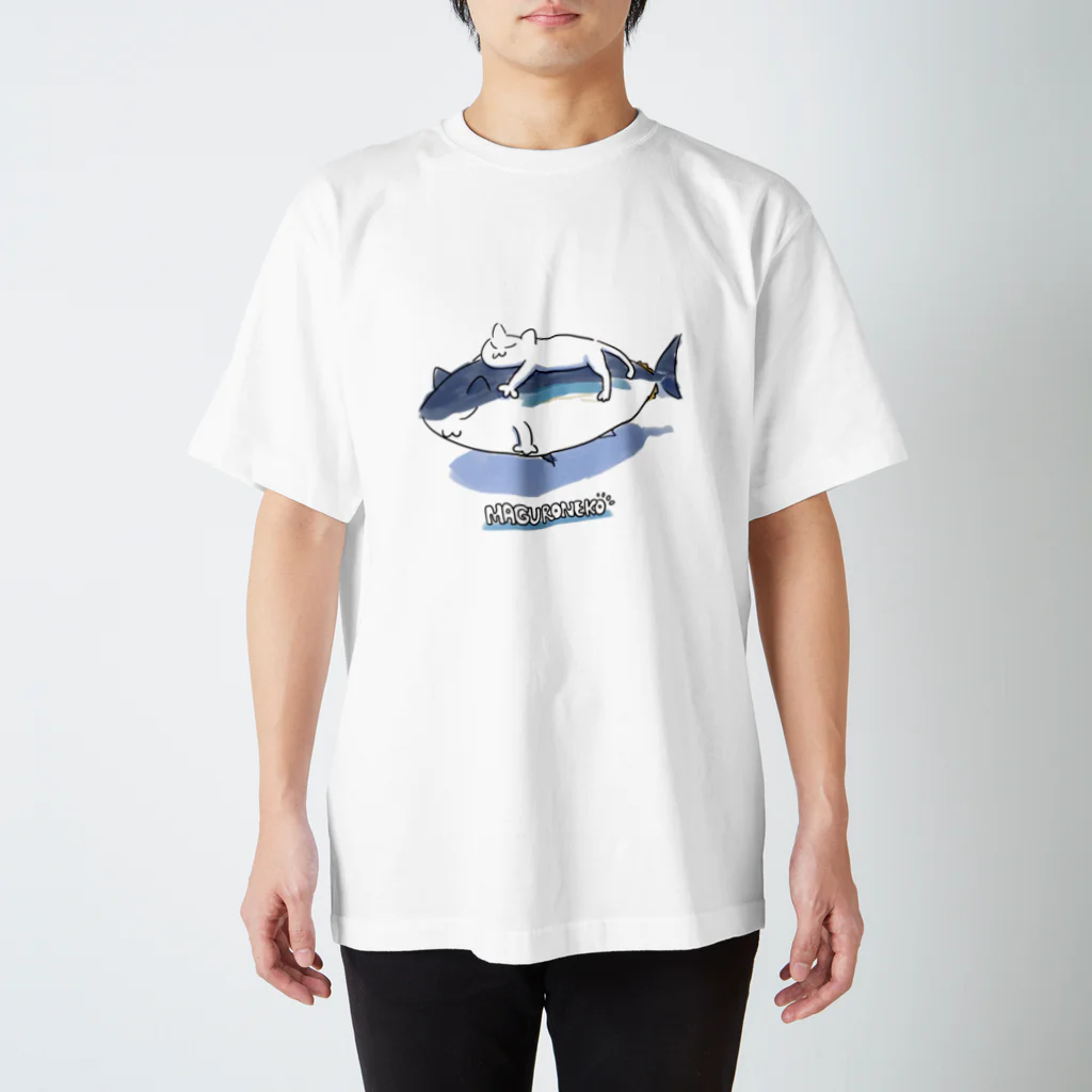 reibushaのまぐろねこ（ねこ付き） Regular Fit T-Shirt