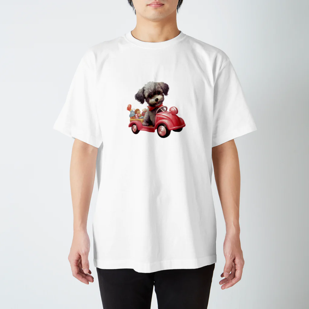 Y-A18の犬と車2 スタンダードTシャツ