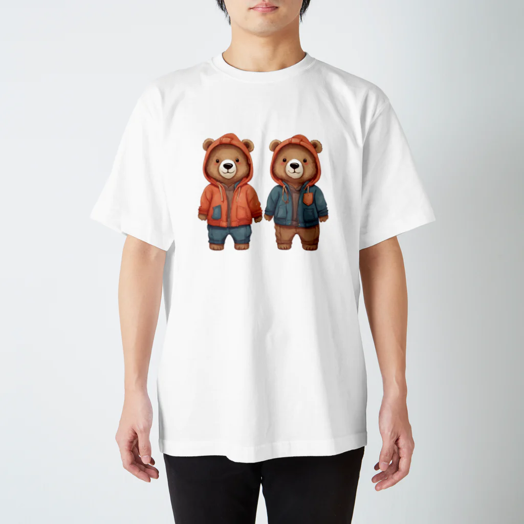 amiciziaの双子のクマちゃん Regular Fit T-Shirt