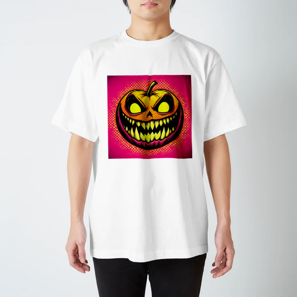 suncraft.Rのハッピーハロウィン！怖いかぼちゃのポップアート スタンダードTシャツ