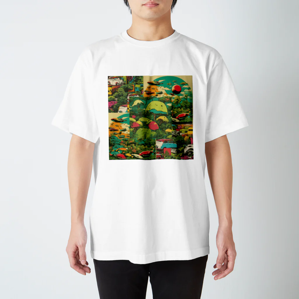 taku_workshopの緑多き世界 Regular Fit T-Shirt