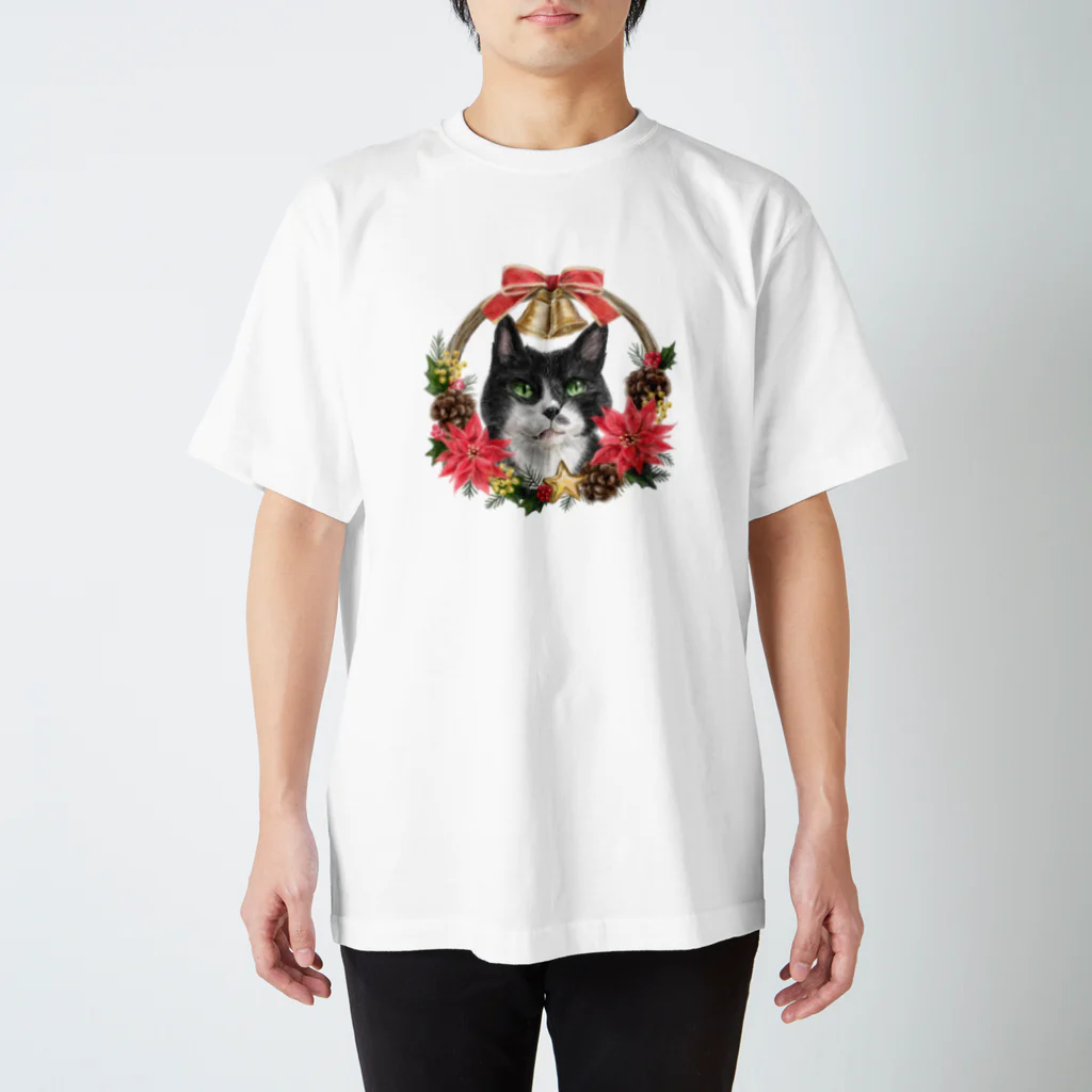 Ａｔｅｌｉｅｒ　Ｈｅｕｒｅｕｘのクロちゃん in クリスマスリース Regular Fit T-Shirt