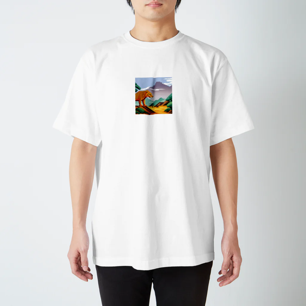 ROCKSWEBのドット絵レオパード Regular Fit T-Shirt