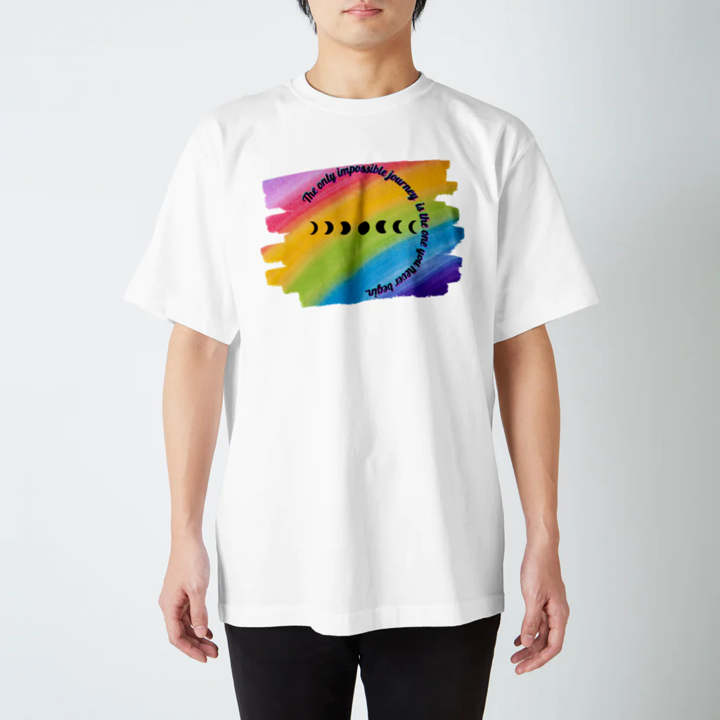  MIRACLE MOONの満ち欠ける月rainbow スタンダードTシャツ