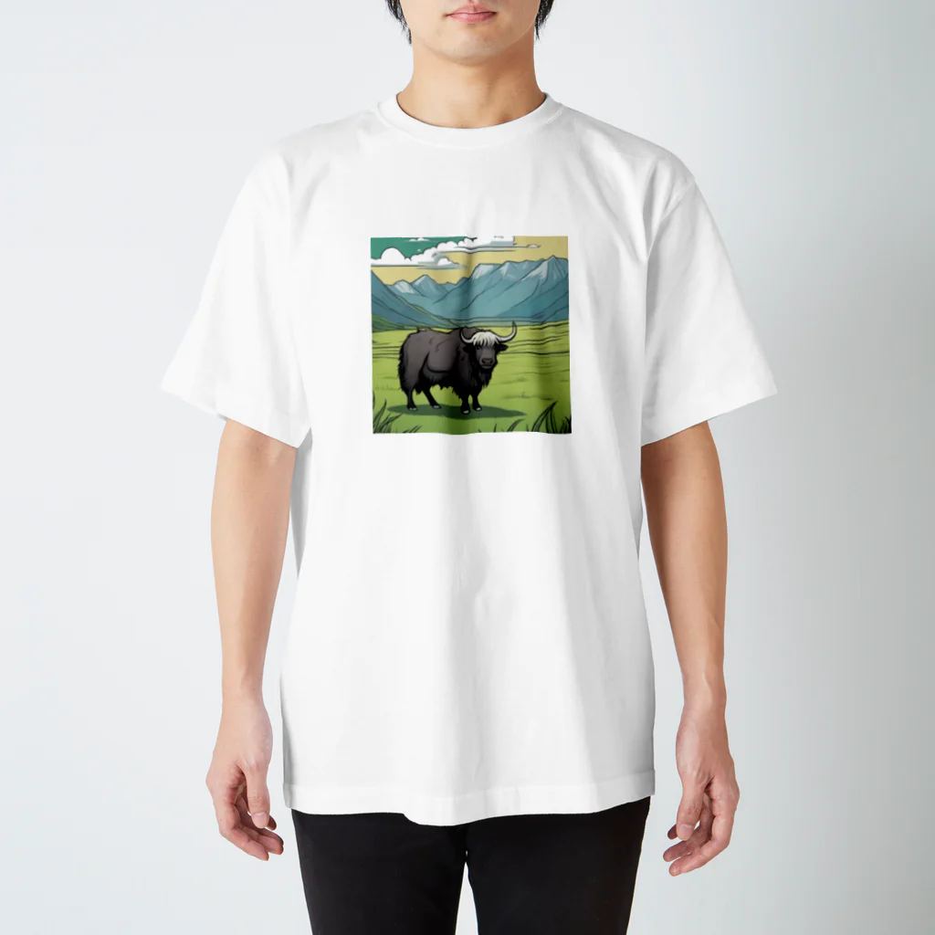 baya2715の草原のヤク スタンダードTシャツ