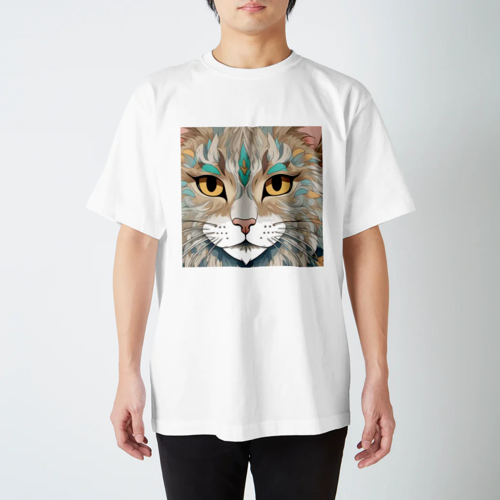 オヤジの挑戦 ʓ Խʓ Խの猫の魅力 スタンダードTシャツ