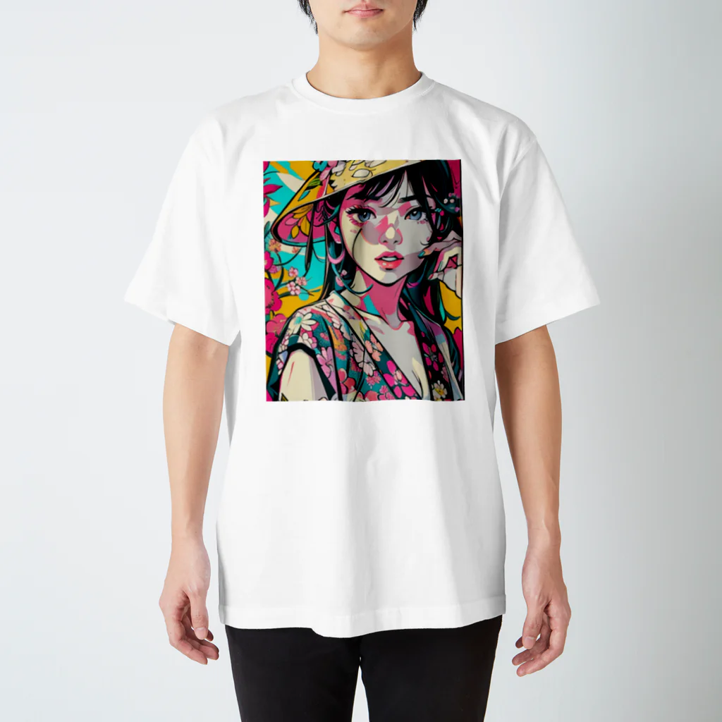 ワンダーワールド・ワンストップのポップアートスタイルのデジタルアート② スタンダードTシャツ