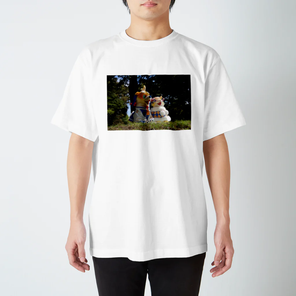 まーくん🐕ちーやん🐈のぬいぐるみのまーちー スタンダードTシャツ